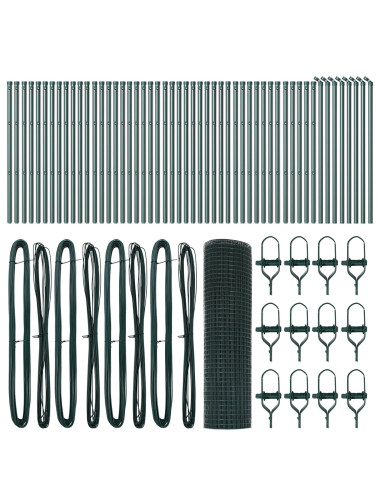 Palo della recinzione Verde 100 x 0,4 m (maglia 19 x 19 mm)