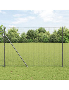 Palo della recinzione Grigio 10 x 1,5 m (rete 25 x 25 mm)
