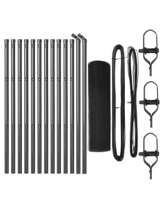 Palo della recinzione Grigio 25 x 0,8 m (rete 25 x 25 mm)