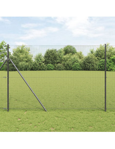 Palo della recinzione Grigio 25 x 1,5 m (19 x 19 mm rete)
