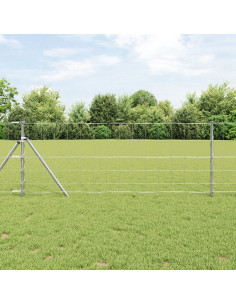Recinzione da campo Argento 25 x 0,8 m Acciaio zincato