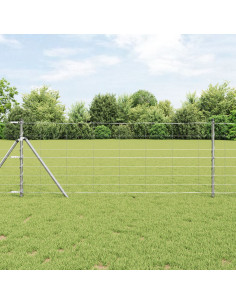 Recinzione da campo Argento 25 x 0,8 m Acciaio zincato