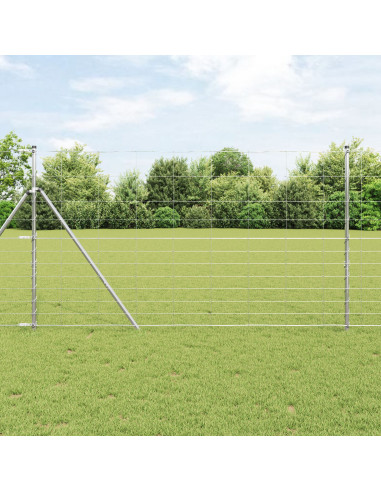 Recinzione da campo Argento 25 x 1,4 m Acciaio zincato