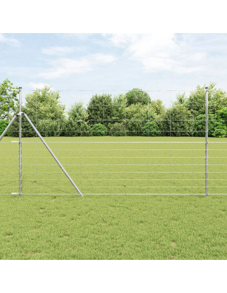 Recinzione da campo Argento 25 x 1,4 m Acciaio zincato