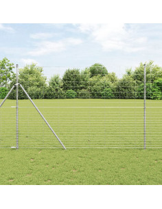 Recinzione da campo Argento 25 x 1,6 m Acciaio zincato