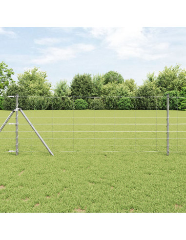 Recinzione da campo Argento 50 x 0,8 m Acciaio zincato