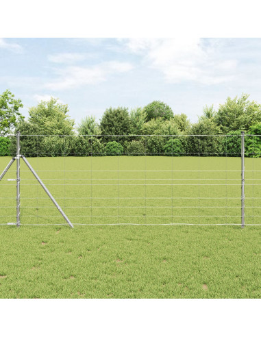 Recinzione da campo Argento 50 x 1 m Acciaio zincato