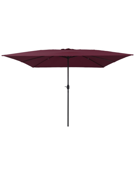Parasol da Giardino Quadrato 295x245 cm Rosso Bordeaux