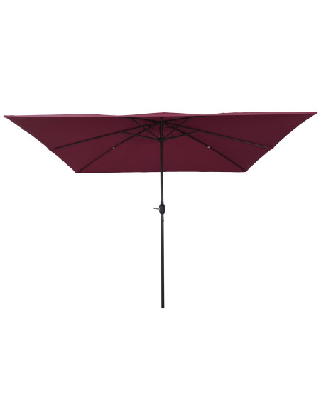 Parasol da Giardino Quadrato 295x245 cm Rosso Bordeaux