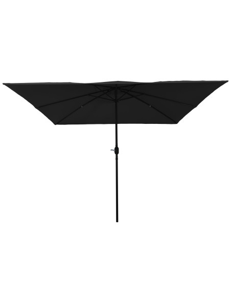 Ombrello da giardino Nero 295 x 295 x 245 cm