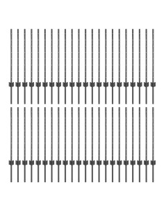 Palo della recinzione 44 pcs Grigio 120 cm Acciaio