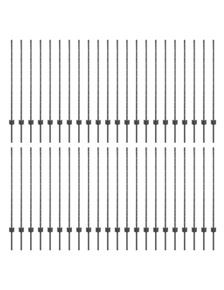 Pali per recinti 88 pcs U-Channel Grigio 160 cm Acciaio