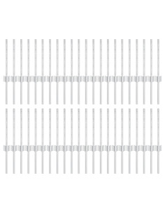 Palo della recinzione 44 pcs Argento 80 cm Acciaio