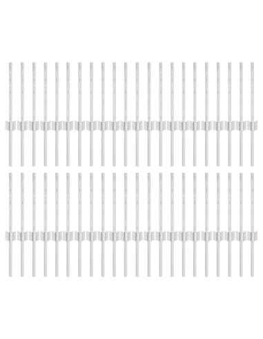 Palo della recinzione 44 pcs Argento 80 cm Acciaio
