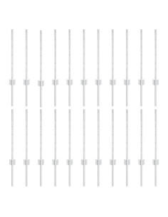 Palo della recinzione 22 pcs Argento 100 cm Acciaio