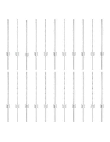 Palo della recinzione 22 pcs Argento 100 cm Acciaio