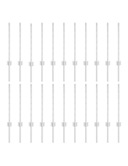 Palo della recinzione 22 pcs Argento 100 cm Acciaio