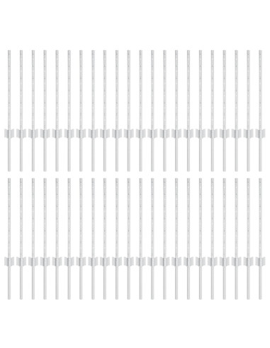 Palo della recinzione 44 pcs Argento 100 cm Acciaio