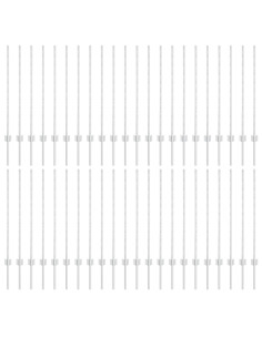 Palo della recinzione 44 pcs Argento 140 cm Acciaio