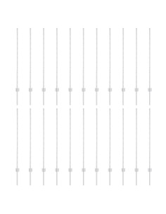 Palo della recinzione 22 pcs Argento 160 cm Acciaio