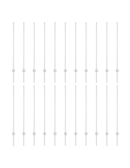 Palo della recinzione 22 pcs Argento 160 cm Acciaio