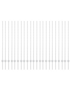 Palo della recinzione 22 pcs Argento 180 cm Acciaio