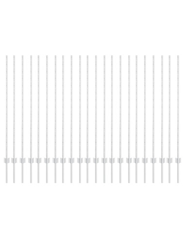 Palo della recinzione 22 pcs Argento 180 cm Acciaio