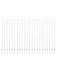 Palo della recinzione 22 pcs Argento 200 cm Acciaio