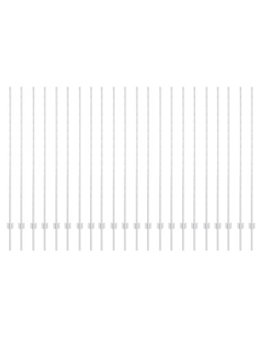 Palo della recinzione 22 pcs Argento 200 cm Acciaio