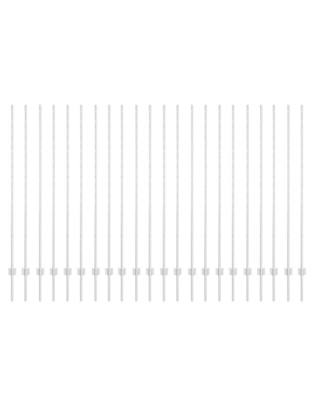 Palo della recinzione 22 pcs Argento 200 cm Acciaio