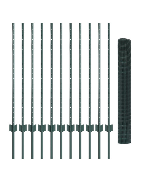 Set di Recinzione in Filo di Rame Set di 2 Verde