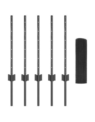 Recinzione con Posto Grigio 0,5 x 10 m Acciaio