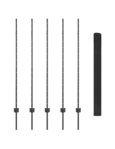 Recinzione con Posto Grigio 1,4 x 10 m Acciaio e PVC