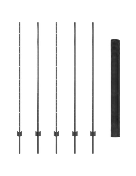 Set di recinzioni da giardino  Set di 2 Grigio Acciaio zincato