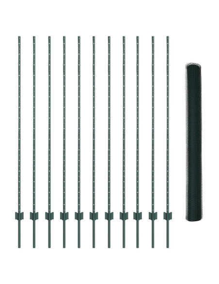Set di Recinzione Esagonale Set di 2 Verde