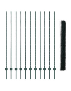 Recinzione con Posto Verde 1,6 x 25 m Acciaio e PVC