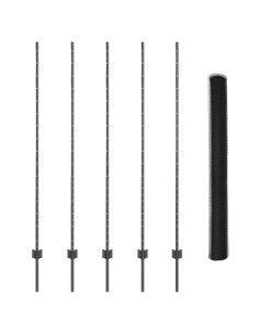 Recinzione con Posto Grigio 1,6 x 10 m Acciaio e PVC