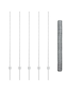 Recinzione con Posto Argento 1,4 x 10 m Acciaio