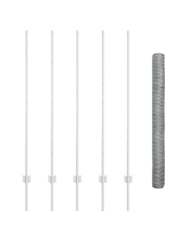 Recinzione con Posto Argento 1,4 x 10 m Acciaio