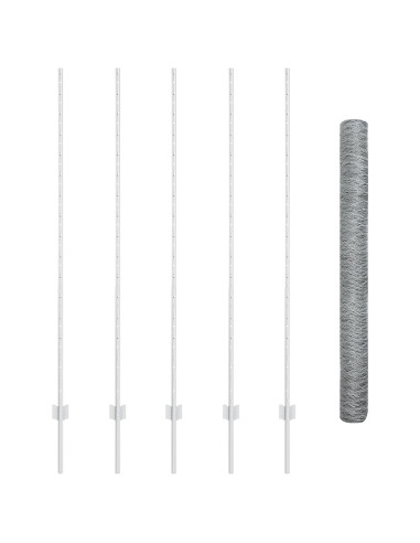 Recinzione con Posto Argento 1,6 x 10 m Acciaio