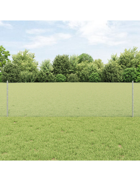 Pali per Recinzione 11 pezzi U-Channel 60 cm Acciaio Galvanizzato,  Recinzione Esagonale 0.6x25 m Acciaio Galvanizzato