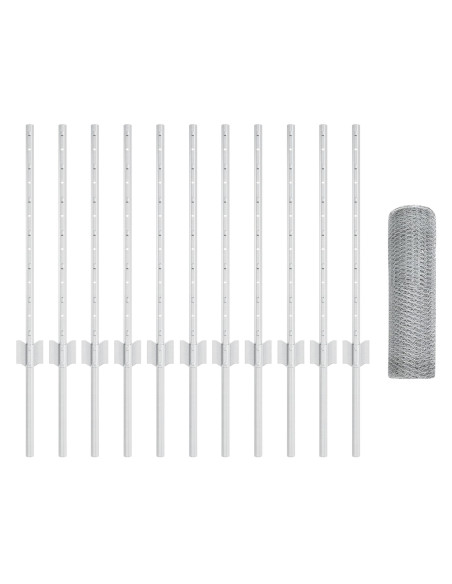 Recinzione con Posto Argento 0,6 x 25 m Acciaio