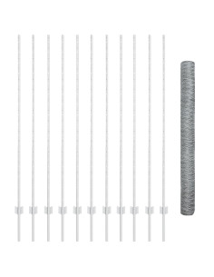 Recinzione con Posto Argento 1,6 x 25 m Acciaio