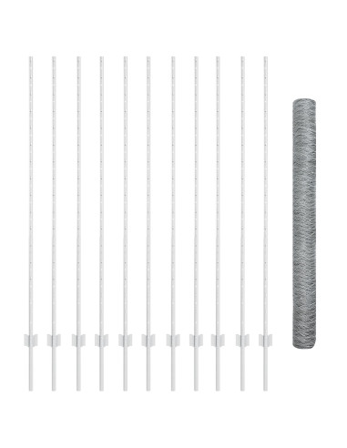 Recinzione con Posto Argento 1,6 x 25 m Acciaio