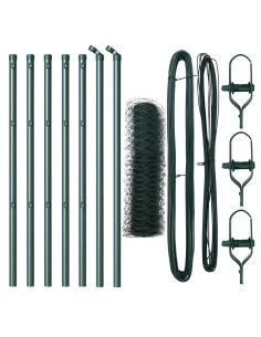 Palo della recinzione Verde 10 x 0,4 m (rete da 50 mm)