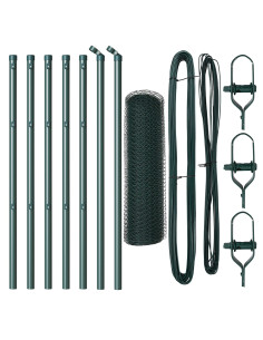 Palo della recinzione Verde 10 x 0,8 m (maglia 13 mm)