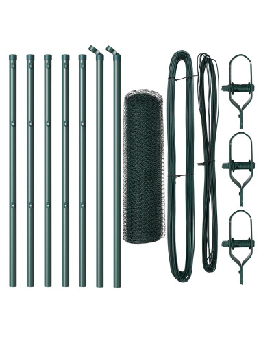 Palo della recinzione Verde 10 x 0,8 m (maglia 13 mm)