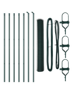 Palo della recinzione Verde 10 x 1,4 m (rete 13 mm)