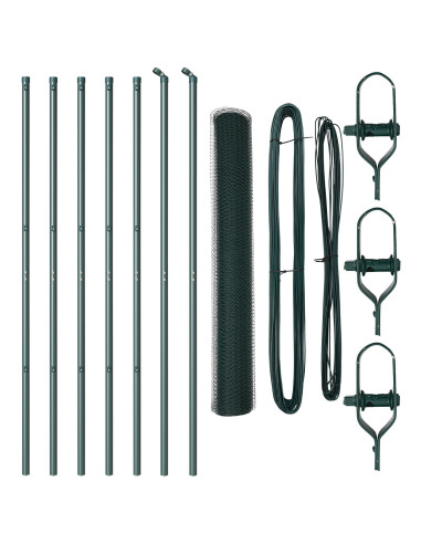 Palo della recinzione Verde 10 x 1,4 m (rete da 25 mm)