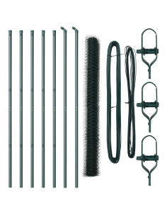 Palo della recinzione Verde 10 x 1,5 m (maglia da 36 mm)